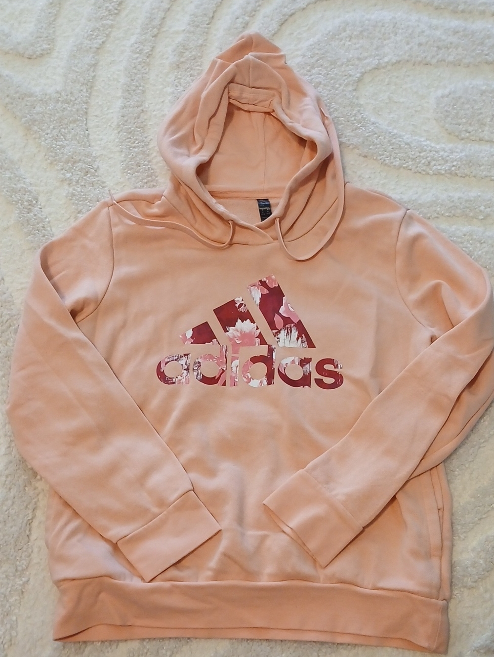 adidas Pink Floral Logo Hoodie